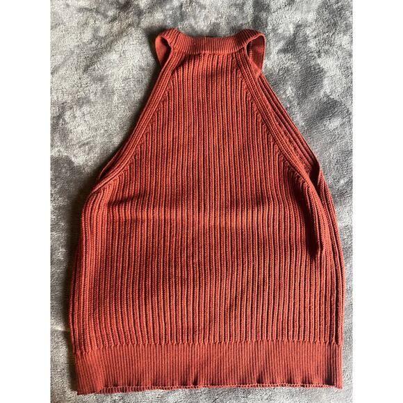 Theory Waxson Ribbed Knit Halter Tank Top in Size Small - Picture 5 of 6